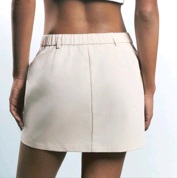 Women Solid Color Pocket A-Line Skirt, Casual Minimalist Style For Everyday - Picture 3 of 4